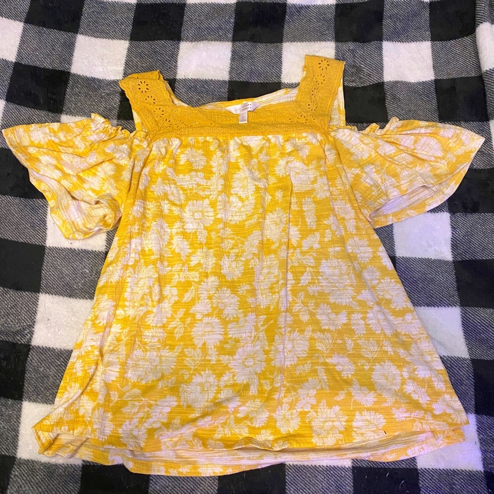 Elegant Yellow Summer Off-Shoulder Blouse